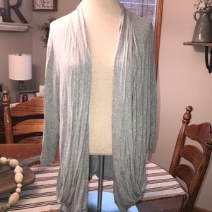 Cocoon gray 3/4 length sleeve lightweight cardigan